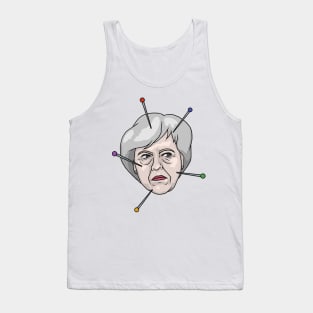 Theresa May Voodoo Doll Pin Illustration Tank Top